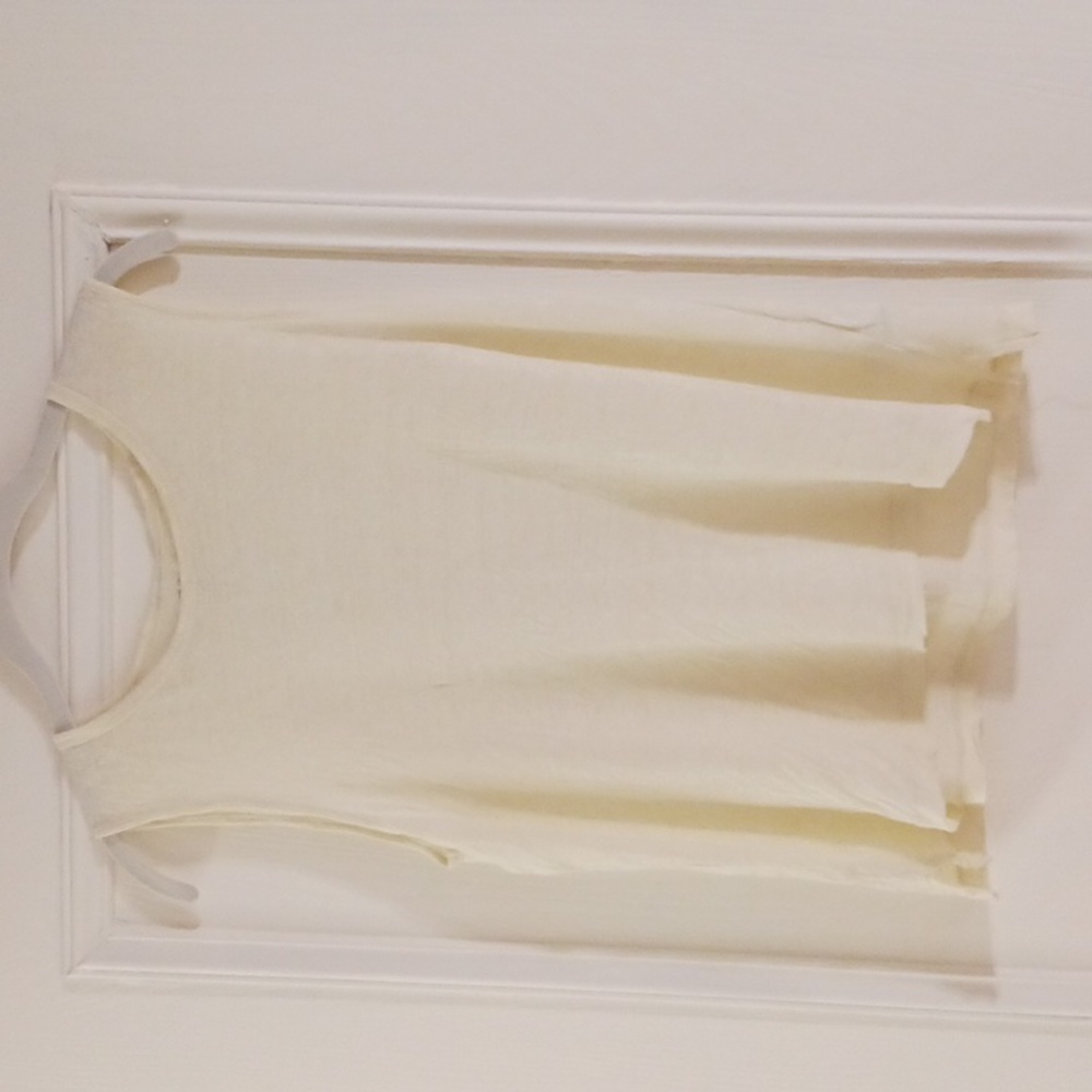 J.crew light yellow linen tank